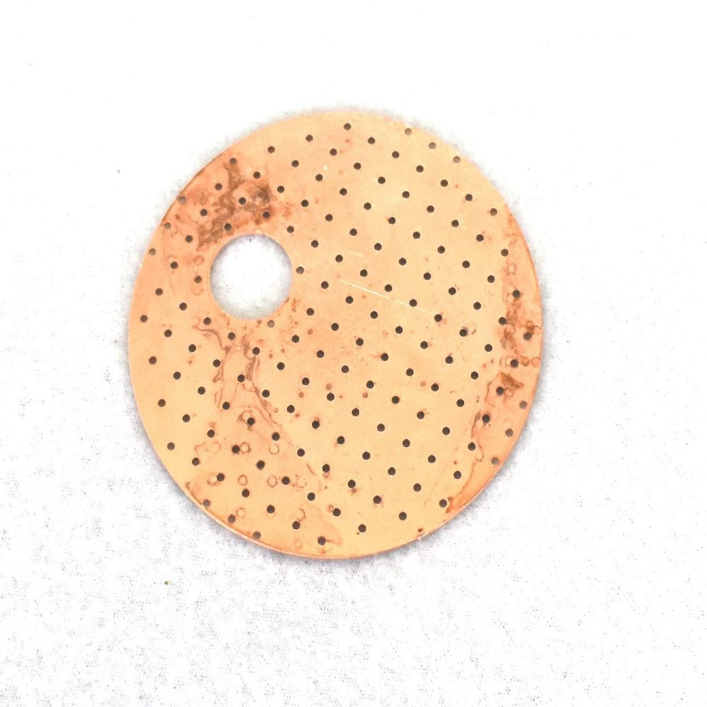 3" Copper perforated column bubble plate