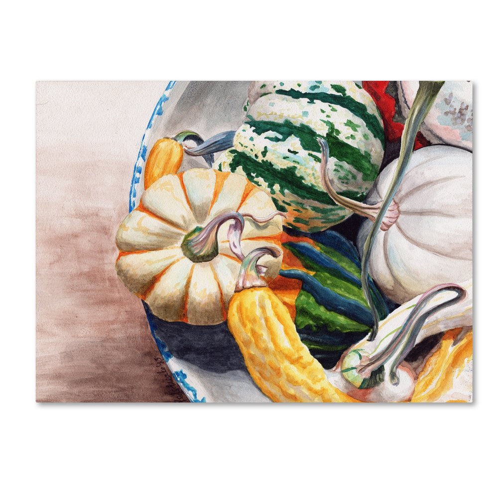 Trademark Fine Art Autumn Gourds by Jennifer Redstreake, 18x24-Inch