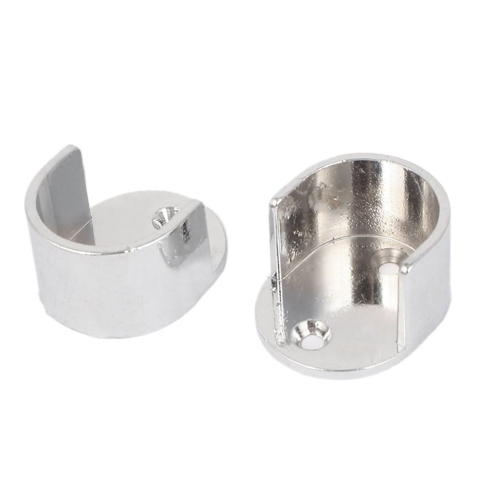 uxcell A16071200ux0220 Closet Rod Flange Wardrobe Closet 26Mm Dia Metal Round Tube Rod Flange Holder Bracket 2Pcs