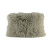 A and B Home Small 14x20 Rectangular Lamb Fur Feather Fill Soft Throw Decorative & Accent Sofa/Couch Pillow, Light Gray view 1