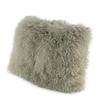 A and B Home Small 14x20 Rectangular Lamb Fur Feather Fill Soft Throw Decorative & Accent Sofa/Couch Pillow, Light Gray view 4