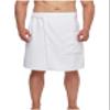 Arus Mens Robe GOTS Certified Organic Turkish Cotton Bathrobe Adjustable Closure Shower and Bath Wrap White, Small view 2