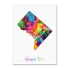 Trademark Fine Art Washington DC, District of Columbia Map by Michael Tompsett, 18x24-Inch view 1