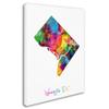 Trademark Fine Art Washington DC, District of Columbia Map by Michael Tompsett, 18x24-Inch view 2