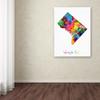 Trademark Fine Art Washington DC, District of Columbia Map by Michael Tompsett, 18x24-Inch view 3