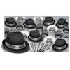 Beistle Chairman Assortment for 50 People, One Size, Black/Silver/White view 1
