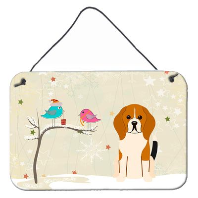Caroline's Treasures BB2512DS812 Between Friends Beagle Wall or Door Hanging Prints Aluminum Metal Sign Kitchen Wall Bar Bathroom Plaque Home Decor, 8x12, Multicolor