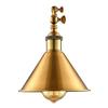 LITFAD Retro Adjustable Wall Light Brass Finish 1 Light Wall Sconce 7" W Industrial Wall Lamp Mounted Lighting Fixture with Cone Shade view 3