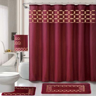 Daniel's Bath 18PC Burgundy 18 Piece Charlton Bath Set