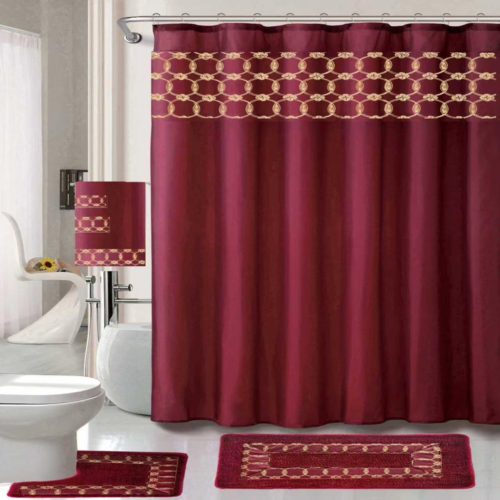 Daniel's Bath 18PC Burgundy 18 Piece Charlton Bath Set
