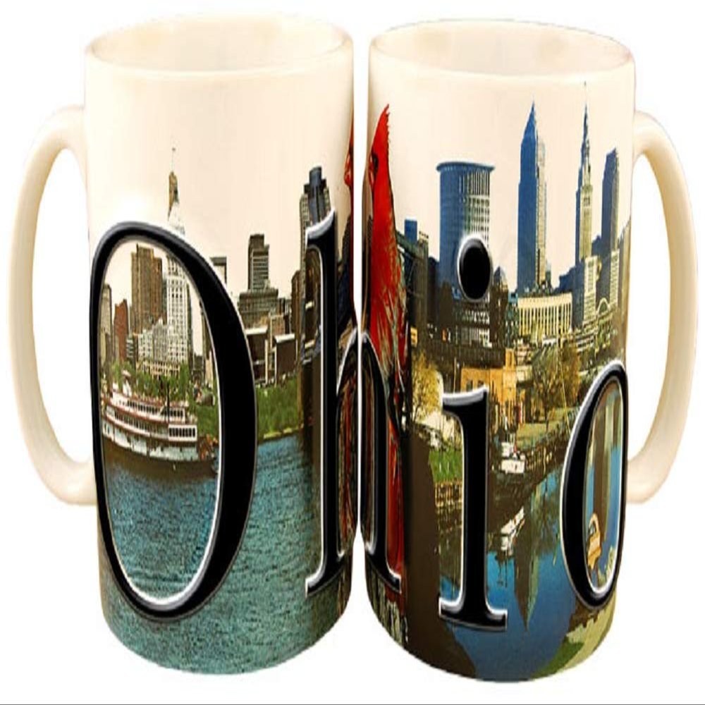 Americaware Ohio 18oz. Color Relief Coffee Mug