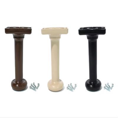 7" Plastic Bed Legs or Risers for Box Spring to Replace Metal Frame (Full/Full XL/Queen (9 Legs), Black) -Universal BedLegs Brand