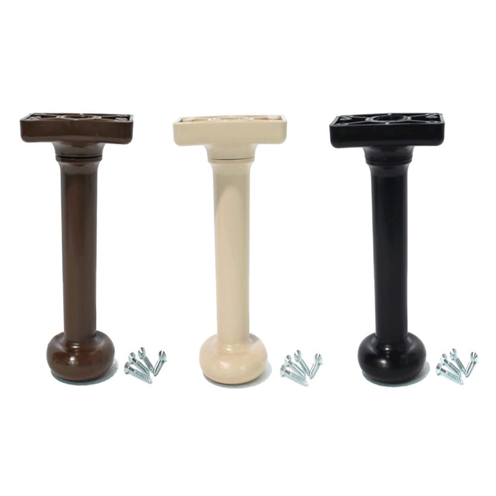 7" Plastic Bed Legs or Risers for Box Spring to Replace Metal Frame (Full/Full XL/Queen (9 Legs), Black) -Universal BedLegs Brand