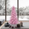 Vickerman 7.5' x 52" Pink Fir Artificial Christmas Tree with 1634 PVC Tips, Metal Hinged Branches, Unlit Design, Includes Metal Tree Stand for a Fun Holiday Display view 4