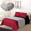 All American Collection Tri-Color Reversible King/Cal King Oversized Bedspread and Pillow Sham Set | Mix and Match for New Looks! view 2