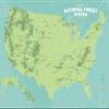 Best Maps Ever US National Forest System 24x36 Poster (Green & Aqua) view 1