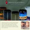 ALWAYS AZUL POTTERY 15 Oz Tall Travel Mug with Handle in Real Red Glaze - Handmade Ceramic Tumbler - Modern Reusable Portable Cup - Large Stoneware Dinnerware - Great for Any Beverage, Hot or Cold view 2