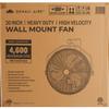 DO IT BEST GS FE2-50G3FO(5) 20" HV Wall Mount Fan view 3