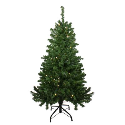 Northlight Pre-Lit Mixed Classic Pine Artificial Christmas Tree with Warm Clear LED Light, 4' x 30", Green