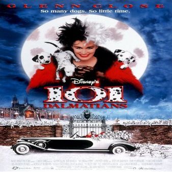 101 DALMATIANS (1996) Original Movie Poster 27x40 - Dbl-Sided - Glenn Close - Jeff Daniels - Joely Richardson - Joan Plowright
