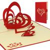 Lin - Pop-up cards, wedding cards, wedding invitations, 3D cards, greeting cards, wedding, wedding congratulations, heart in hearts. view 1