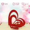 Lin - Pop-up cards, wedding cards, wedding invitations, 3D cards, greeting cards, wedding, wedding congratulations, heart in hearts. view 3