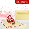 Lin - Pop-up cards, wedding cards, wedding invitations, 3D cards, greeting cards, wedding, wedding congratulations, heart in hearts. view 4