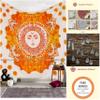 Indian Ethnic Mandala Wall Hanging Tapestry By Handloom-Palace , Bohemian Mandala Tapestries, Boho Decor Wall Hanging, Free Bonus Boho Earning view 1