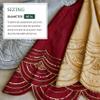 Balsam Hill Elizabeth Beaded Christmas Tree Skirt - Cranberry, Silver & Gold Luxury Tree Skirts with Hand-Applied Beads for Tree Decor, Silver, 60" view 4