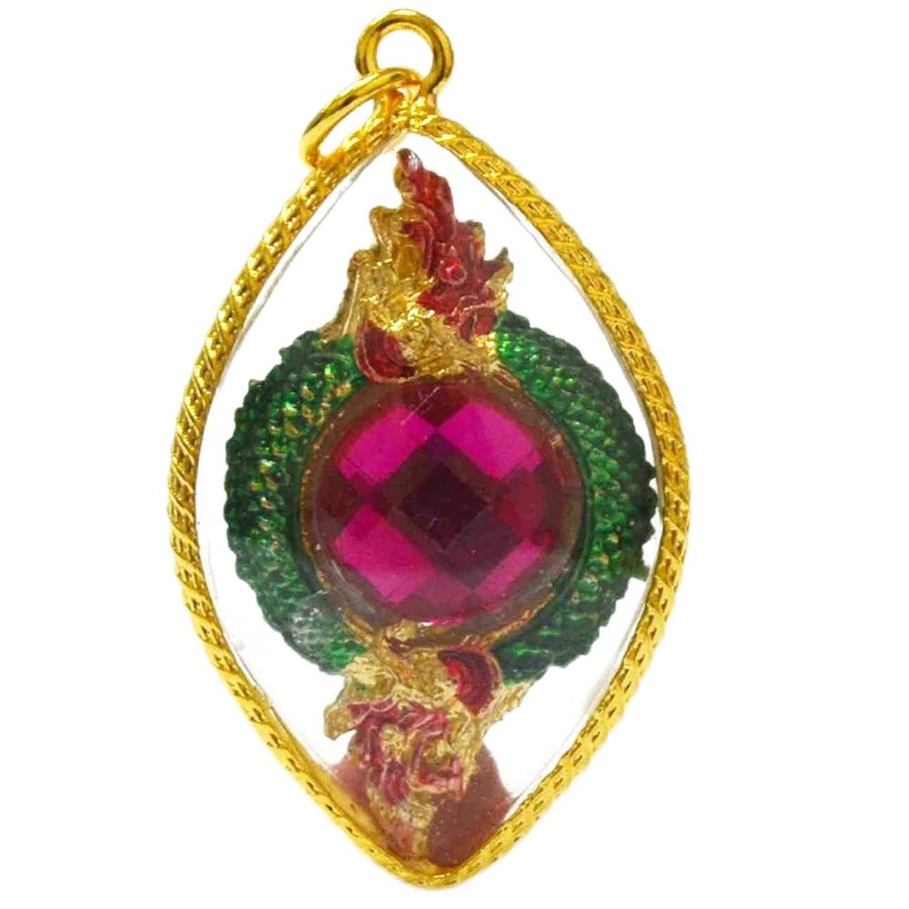 Thai Amulets Pendant Naga Serpent Powerful Wealth Lucky for Life