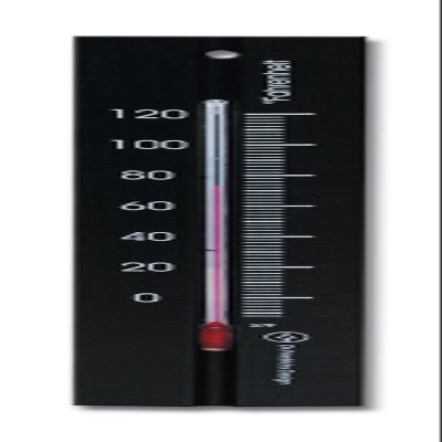 Analog Wall Thermometer Beechwood 7.8 inch Fahrenheit Temperature Scale (Black)
