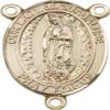 14K Gold Filled Our Lady of Guadalupe Rosary Centerpiece Medal, 3/4 Inch view 1