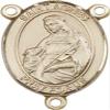 14K Gold Filled Saint Agnes of Rome Rosary Centerpiece Medal, 3/4 Inch view 1