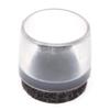 Adsamm LG-F-TR-18-16 LG-F-TR-18 16 x Chair Leg Caps with Felt, Transparent, Diameter 17-18 mm view 1