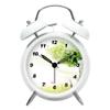 4 Inch Creative Fashion Cartoon Quiet Night Light Students Children Alarm Clock-Garden (White) view 1