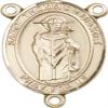 14K Gold Filled Saint Thomas A Becket Rosary Centerpiece Medal, 3/4 Inch view 1