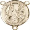 14K Gold Filled Saint Genevieve Rosary Centerpiece Medal, 3/4 Inch view 1