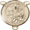 14K Gold Filled Saint Jerome Rosary Centerpiece Medal, 3/4 Inch view 1
