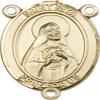 14K Gold Filled Saint Rita of Cascia Rosary Centerpiece Medal, 3/4 Inch view 1