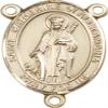 14K Gold Filled Saint Catherine of Alexandria Rosary Centerpiece Medal, 3/4 Inch view 1