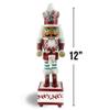 Christmas Nutcracker Figure Soldier Working Music Box With Red and Green Feather and Rhinestones 12 inch Exclusive Design by Nutcracker Ballet Gifts view 2