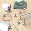 Gatco 4645A Glam 2 Hook Double Robe Hook, Wall Mounted Hook for Bathroom Towels & Robes, 3.10 Inch W, Satin Nickel view 2