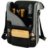 Picnic at Ascot - Wine Carrier Deluxe with Glass Wine Glasses and Accessories for Two, Houndstooth view 2
