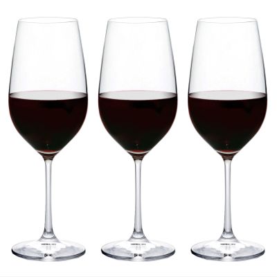 ADERIA 8616 IPT Plaisile Bordeaux Wine Glass, 18.9 fl oz (535 ml), Dishwasher Safe, Set of 3, Made in Japan, Fashionable, Red Sake Cup, Break-Resistant, Restaurant, Bar, Banquet, Simple, Everyday Use,
