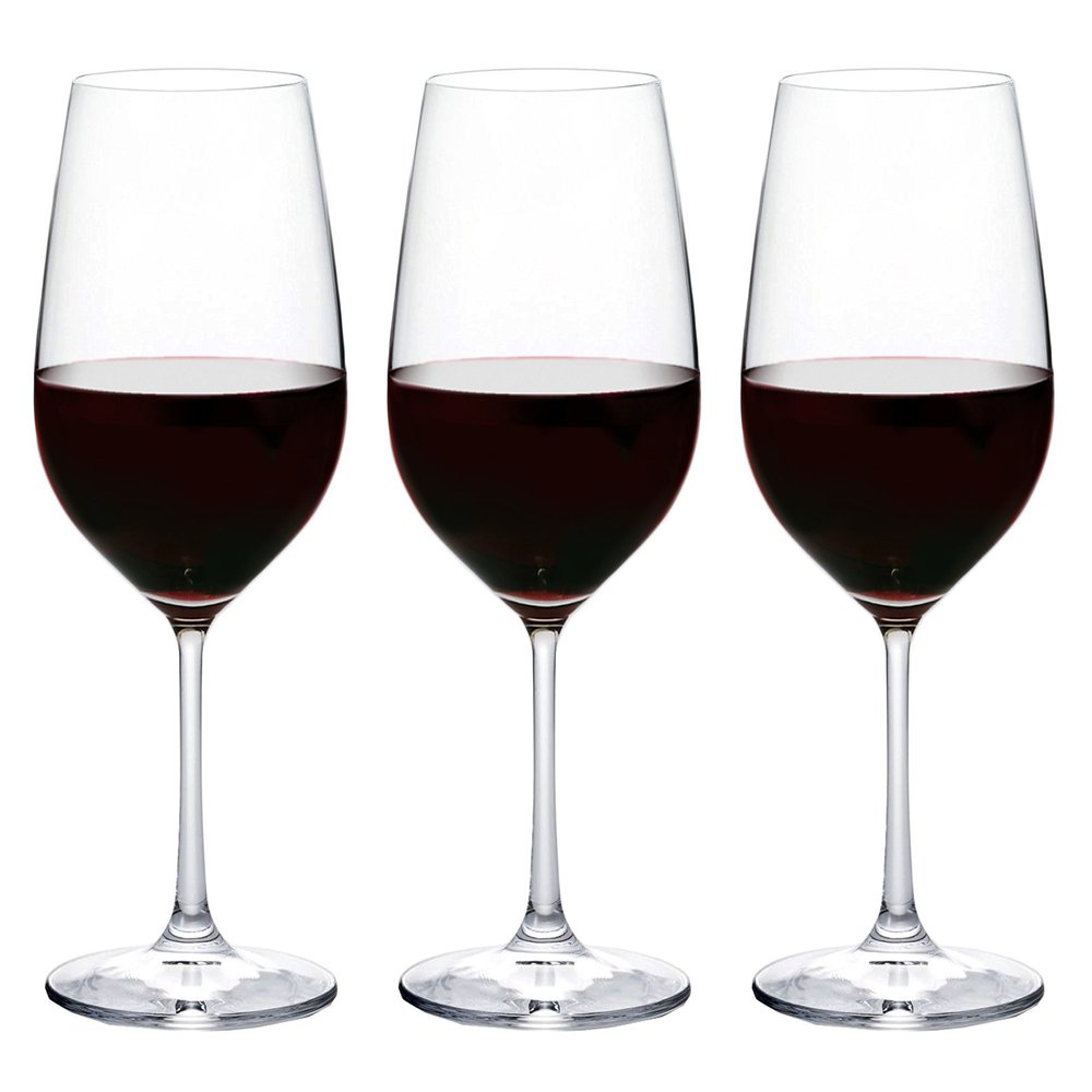 ADERIA 8616 IPT Plaisile Bordeaux Wine Glass, 18.9 fl oz (535 ml), Dishwasher Safe, Set of 3, Made in Japan, Fashionable, Red Sake Cup, Break-Resistant, Restaurant, Bar, Banquet, Simple, Everyday Use,