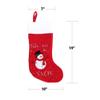 BambooMN 18" Classic Embroidered Sequined Christmas Stocking - Snowman - 3 Units view 2