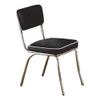 BOWERY HILL Dining Side Chair in Black and Chrome (Set of 2) view 1