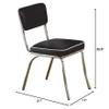 BOWERY HILL Dining Side Chair in Black and Chrome (Set of 2) view 3