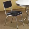 BOWERY HILL Dining Side Chair in Black and Chrome (Set of 2) view 4