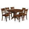 East West Furniture KELY7-ESP-W 7 Piece Dining Table Set Consist of an Oval Dining Room Table with Butterfly Leaf and 6 Wooden Seat Chairs, 42x60 Inch, Espresso view 1